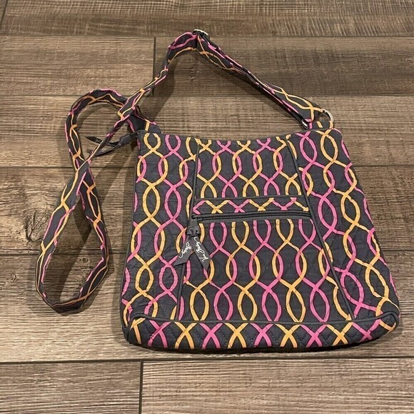 Vera Bradley Jazzy Swirls Hipster Crossbody Shoulder Bag Purse EUC - Picture 4 of 12